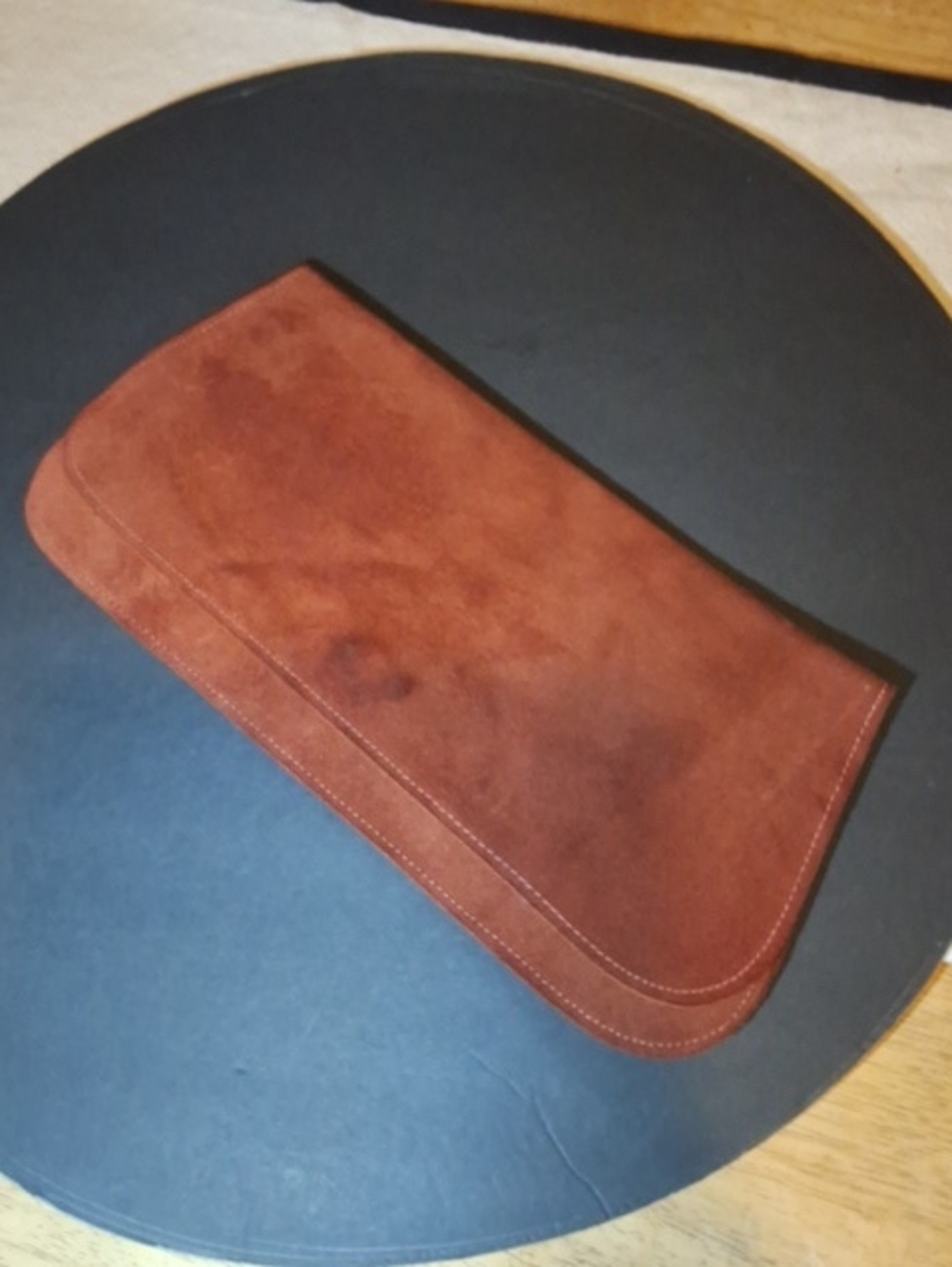 Vintage Minimalistic Suede Clutch